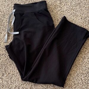 Figs Black Straight Leg Pants